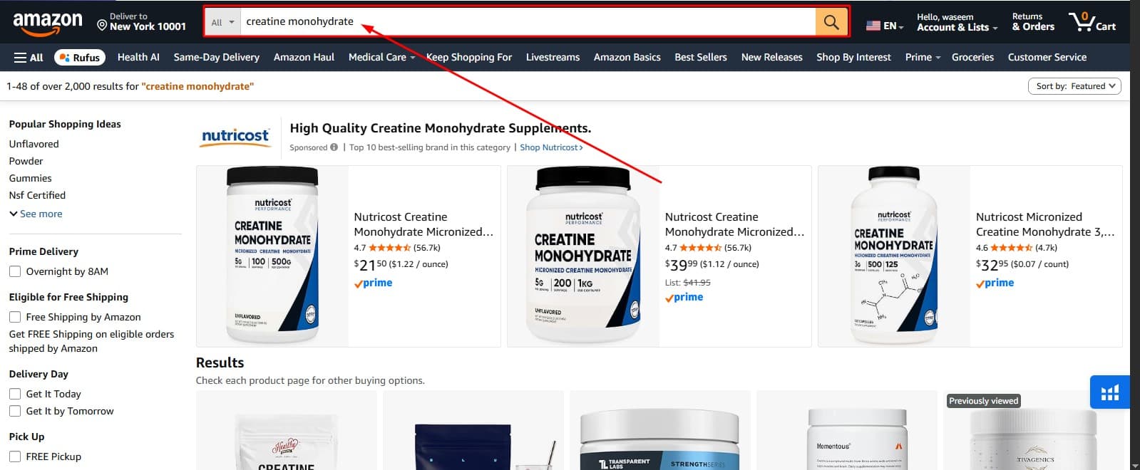 Amazon SEO Search Results